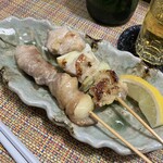 てんやわん家 - 串　ネギマ、にんにくベーコン