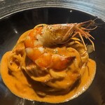 ナンバー ファイブ カフェ - 海老クリームパスタ