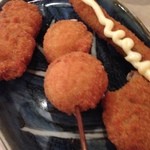 串揚げ×おばちゃん割烹 経堂 ただいま - 串揚げ５本セット