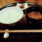 うさぎ屋 - 栗ご飯・香の物・赤出汁
