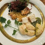 焼肉・鉄板焼ステーキ 橘通りミヤチクAPAS - なのでホタテは回収。笑