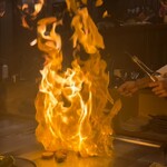 焼肉・鉄板焼ステーキ 橘通りミヤチクAPAS - グランべ。鉄板焼きってエンターテイメントだなぁって思います。見てて楽しい。