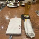 焼肉・鉄板焼ステーキ 橘通りミヤチクAPAS - おしぼり暖かかった〜