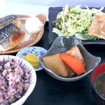 古民家食堂 - 魚2種盛り定食