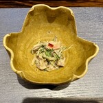 日々魚数寄 東木 - 酢の物 水菜と木耳の胡麻酢和え