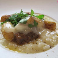サーラ アマービレ - Risotto al Ragu di Manzo con Mais　
                ヤングコーンとタレッジョチーズのリゾット 和牛の煮込み添え
