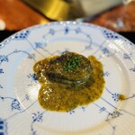 八王子うかい亭 - 鮑の岩塩蒸し