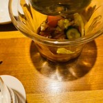 温泉山荘 だいこんの花 - 自家製浅漬け　おかわりちょうだい致しました