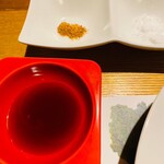 温泉山荘 だいこんの花 - ステーキ付け合わせ