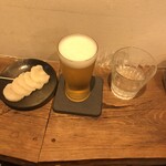 麹町いづみや しろ - あがりビール 、柚子だいこん