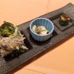 ステーキハウス キッチンリボン - サザエ　鯛　牛しぐれ