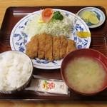 龍晃麺 - チキンカツ定食（550円）