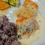 キッチン ブルー グローブ - ポワレに人参を添えて