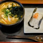 まるみや商店 - ホッキカレーうどん おにぎりセット