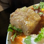 豚星。 - 奥の端豚の厚み5cm程