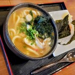 まるみや商店 - ホッキカレーうどん おにぎりセット