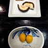 也万波 - 料理写真:ゴマアジ△　椎茸△オリーブオイル　トリュフ塩　カレー煮うずら玉子◯