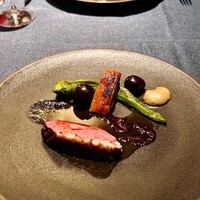 リマージュ - 鴨は胸肉ロースとモモ？！だったかな、ぶどうと栗のソース良かった