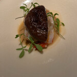 Restaurant Karyon - 愛知三河湾天然車海老のポワレ 椎茸のバニラ風味