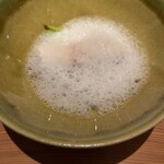 Restaurant Karyon - 鰆の炭焼き 里芋とセリ 白子の泡