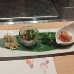 にく稲 - 前菜四種盛り合わせ