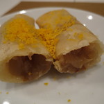 レンゲ - 新玉葱とドライトマトの春巻、ミモレットで2