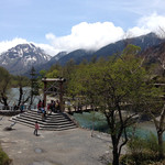 メインダイニングGRAND - デッキテラスからの眺め（河童橋）