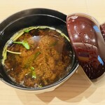 北新地 鮨 聚楽 - 赤だし✨️三葉が癒し՞⸝⸝ᵒ̴̶̷  ᵒ̴̶̷⸝⸝՞✨️