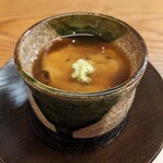 割烹 市川 - お付きだし②茶碗蒸しの餡かけ