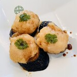 添好運 - 茄子の海老団子揚げ