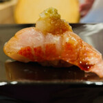 北新地 鮨 聚楽 - 静岡産金目鯛✨️おろしの上に柚子胡椒乗せ✨️