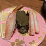 もりもり寿し - カニ三点盛り