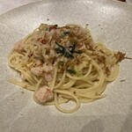 トラットリア・ポンテ 奈良 - 蟹と結崎ねぶかのオイルパスタ　十津川柚べし