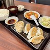 林海餃子酒場 - 焼き餃子＋ミニ麻婆豆腐定食。美味し。