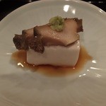壽山 - 2014/05　ごま豆腐on蒸鮑