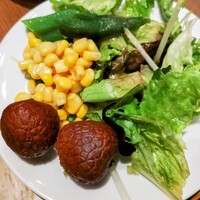 ビストロガブリ 大門店 - 迷ってやっぱり行ってしまったサラダバー２回目。こうじドレッシング。ライチ忘れてたので行ってよかった！