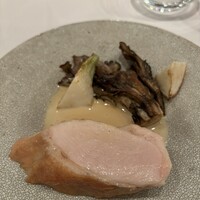 l'intemporel - 宮城森林鶏の胸肉の藁焼き　原木舞茸