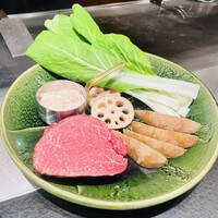 鉄板焼 さがみ - 本日のお肉と野菜