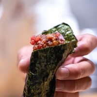 鮨松榮 - 2024.11 笠間産紫玉葱入りネギトロ手巻き