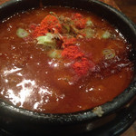 うしのよだれ - 牛すじ辛麻婆煮込み、アップ。