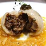 銀座 鮨 桃の木 - 帆立　旬茸