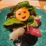 やまや総本店　膳 - 醤油でなく海苔ソースで頂くお造り