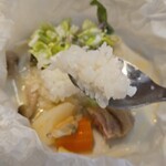 キッチン ブルー グローブ - スープご飯