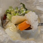 キッチン ブルー グローブ - 野菜とご飯