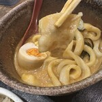 うどん 四方吉 - 【2024.12.3(火)】豚カレーうどん（並盛・350g）の豚バラ肉