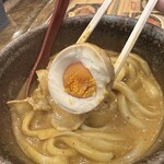 うどん 四方吉 - 【2024.12.3(火)】味玉の断面