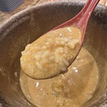 うどん 四方吉 - 【2024.12.3(火)】豚カレーうどん（並盛・350g）のスープにご飯を入れた