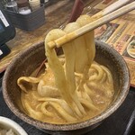 うどん 四方吉 - 【2024.12.3(火)】豚カレーうどん（並盛・350g）の麺