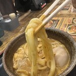 うどん 四方吉 - 【2024.12.3(火)】豚カレーうどん（並盛・350g）の麺