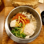 釜めし菜時記 さき亭 - かに三色（カニ、ホタテ、いくら）